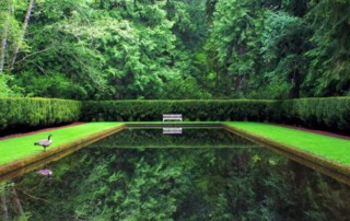 Bloedel Reserve wedding at the reflection pool