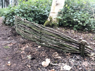 Wattle fencing close-up